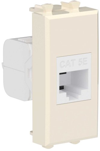 Розетка компьютерная модульная DKC Avanti 1-м. 1 мод. RJ45 5е ванильная дымка картинка